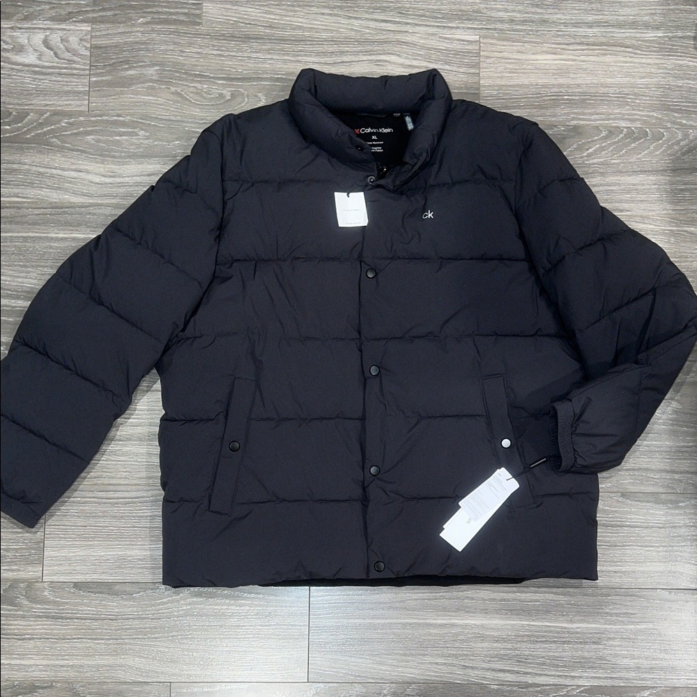 Calvin Klein Men's Dark Gray Puffer Jacket